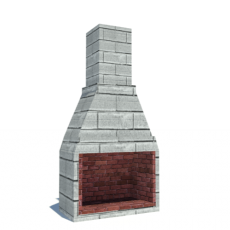 FireRock Conventional 48 inch Masonry Fireplace